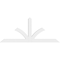 Ekena Millwork Richland Architectural Grade PVC Gable Bracket, 72"W x 30"H x 2"D x 4"F, 10/12 Pitch GBP072X30X0204RIC00 - alternate 2